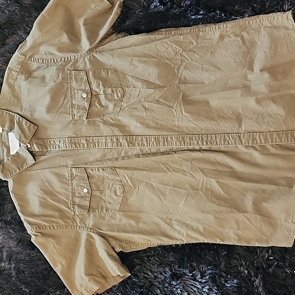 Claiborne Olive Green Slim Fit Shirt